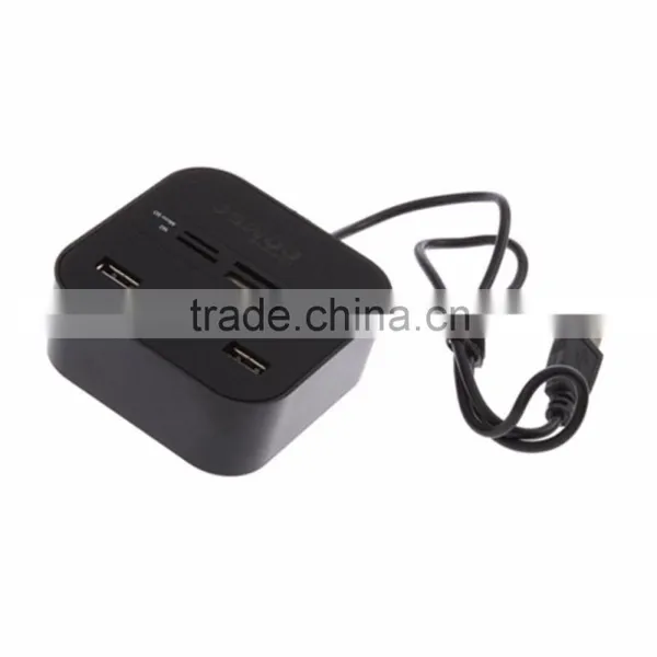 All in One Multi-card Card Reader With 3 Ports USB 2.0 Hub Combo for MMC/M2/MS Wholesale photo-2
