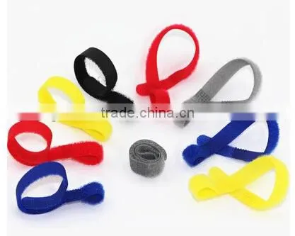 High Quality Colorful Adjustable Hook and Loop Wire Cable Tie photo-2