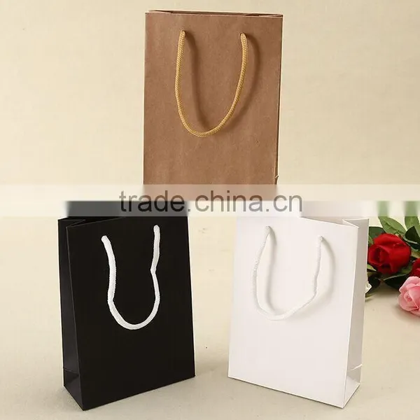 Free Design Cheap Recyclable Custom Printed Kraft Paper Bag With Handle photo-3
