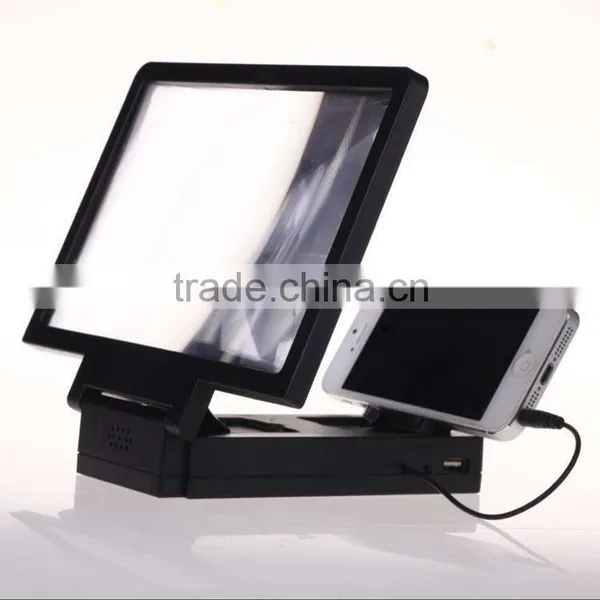 Foldable 3D Mobile Phone Enlarge Screen Magnifier With Speaker,cellphone Screen Magnifier photo-3