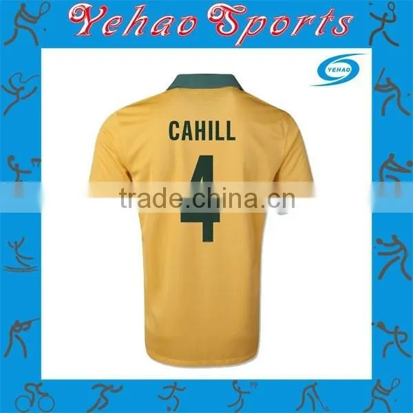 Plain Australia Soccer Jersey With Favorable Price and Sublimation photo-3