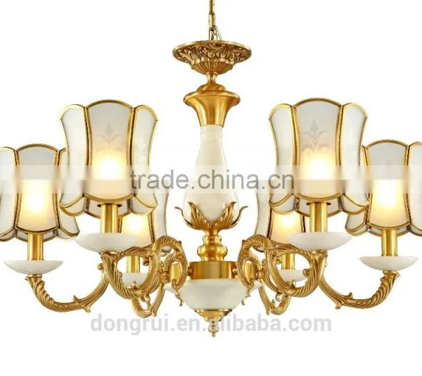 Europe Royal Style Classical Full Copper Baccarat Luxury Decorative Light Hotel Chandelier For High Ceiling 5 Heads 158-5H photo-4