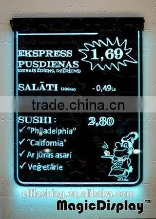 LED writing board with holding stand
