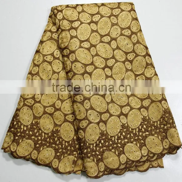 2015 New Arrival Embroidery Organza Lace Fabric Africa Organza Lace Wedding Dress photo-5