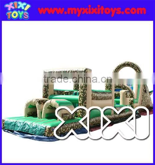 2015 XIXI TOYS Cheap Army Inflatable Obstacle Course for Kids