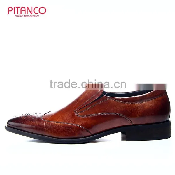New Style Brown Brnished Leather Mens Formal Shoes photo-2