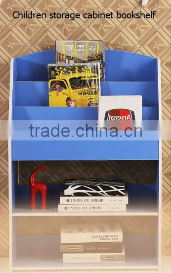 Wooden Library Bookshelf Children Bookcase Kids Home Furniture Decorative Shelf photo-3