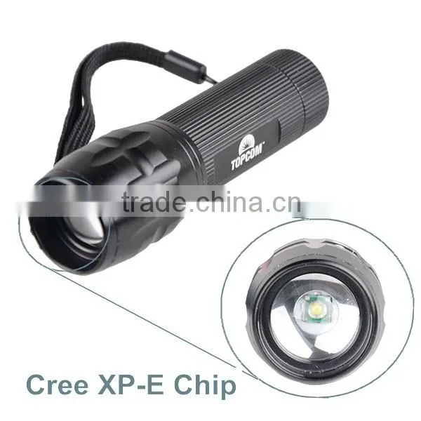Q5 LED Torch Light Focus Zoom Lamp Mini 300 Lumen Flashlight With AAA Battery photo-3