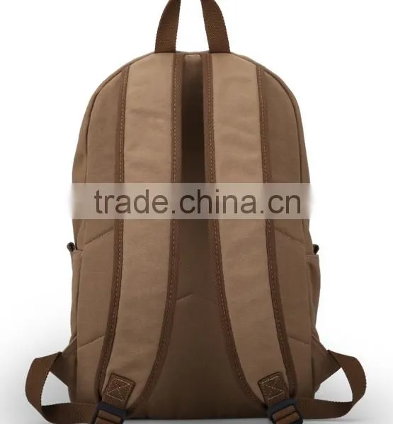 Casual Style Pure Cotton Canvas Backpack Sports Backpack photo-2