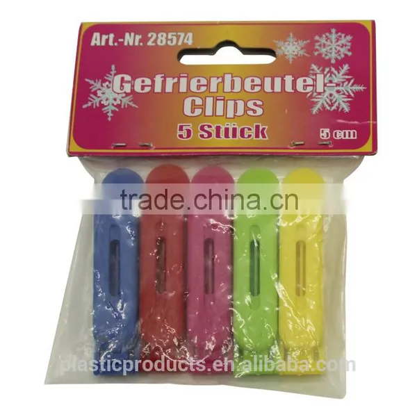 hot selling colored plastic food bag clips