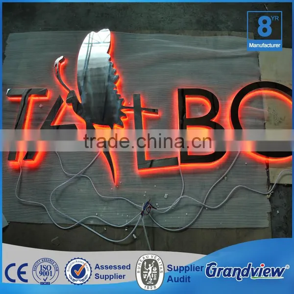 3D Illuminated Stainless Steel Logo Backlit Letter Signs photo-2