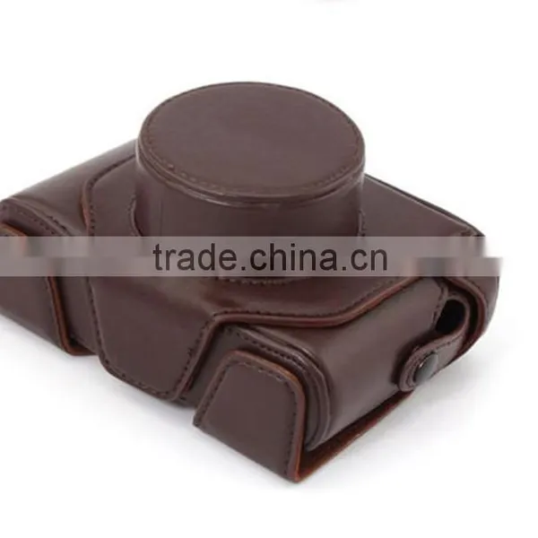 Factory High Quality Brown Stylish PU Leather Camera Bag in Dongguan photo-4