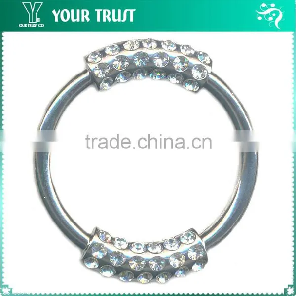 3MM Clear Cystal Rhinestone 8 Shape Rhodium Metal Belt Buckle photo-2