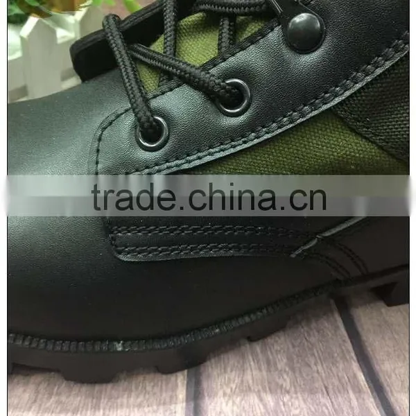 Genuine Leather Army Green Black Safety Jungle Boots photo-4