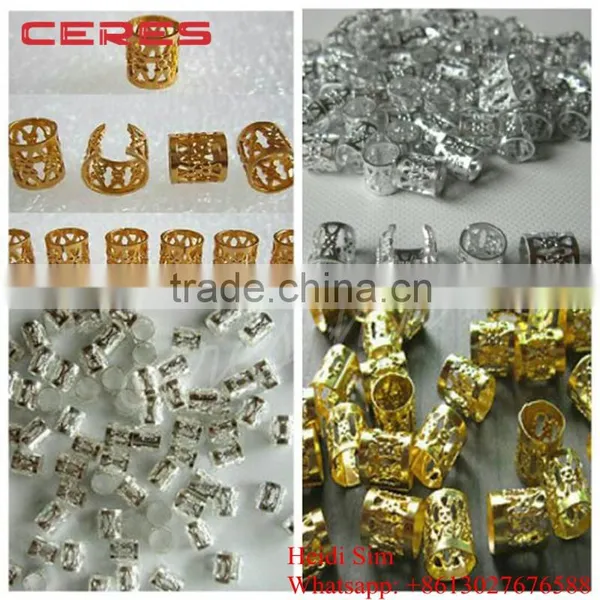 Dread Lock Dreadlocks Braiding Beads Golden Metal Cuffs Hair Accessories Decoration Filigree Tube Silver Golden Colorful Quality Choice photo-4