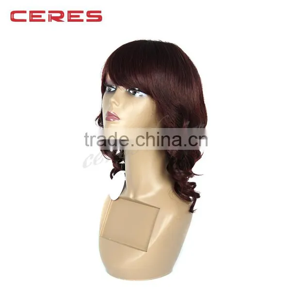 Promotion 99j Red Human Hair Wig Body Wave Full Lace Wig Brazilian Hair photo-5