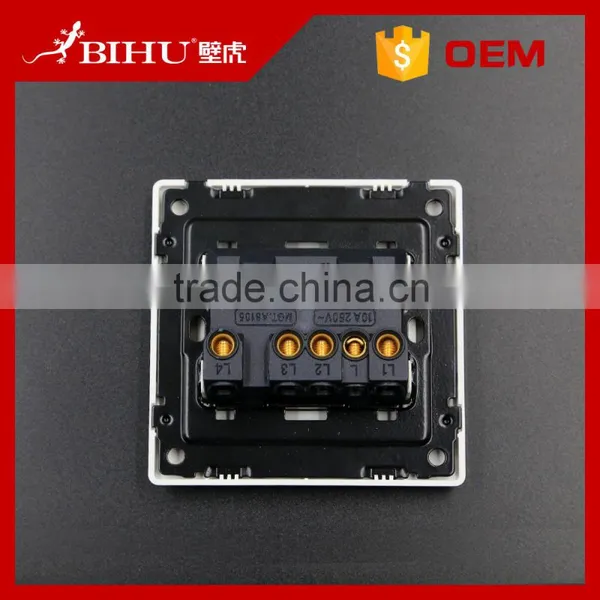 BIHU White PC 4 Gang 1 Way or 2 Way Bed Control Wall Switch and Socket photo-4