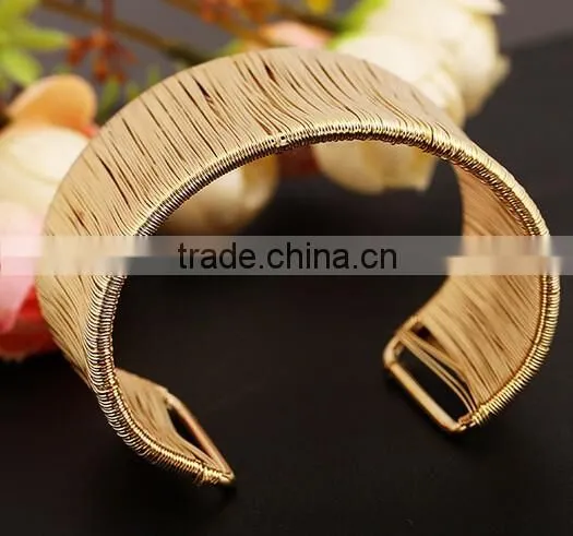 2016 Silver Stainless Steel Open Cuff Bangle Bracelets for Women Girls Jewelry photo-5