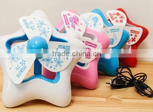 New Products 2016 Rechargeable Star Shape Fan Small Usb Powered Fan 5V Usb Fan photo-2