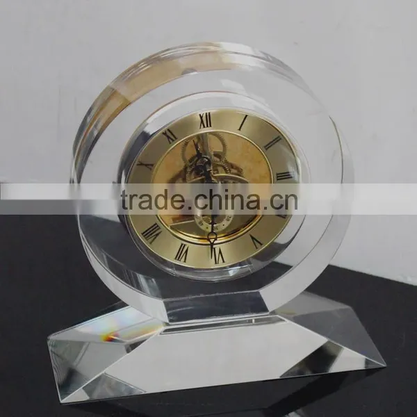 2016 Round Crystal Glass Travel Wall Alarm Clock for Sale photo-5