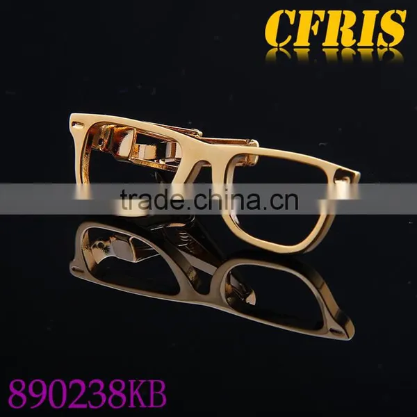 Mens Tie Clip,Custom Tie Clip,Silver/Gold Glasses Tie Clip Quality Choice photo-3