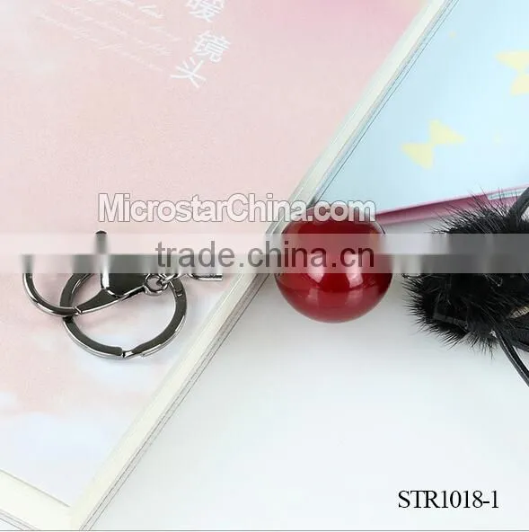 Wholesale 2016 IN STOCK Fashion Tassel Leather Keychains for Women photo-3