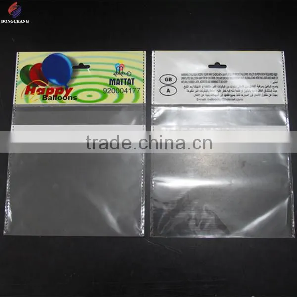 Custom Plastic Opp Bag With Printed Header and Permanent Tape for Balloon Packaging photo-2