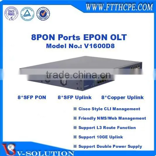 8PON EPON OLT Optical Line Terminal With Friendly NMS/Web Management and Cisco Style CLI Interface Support L3 Route Function photo-3