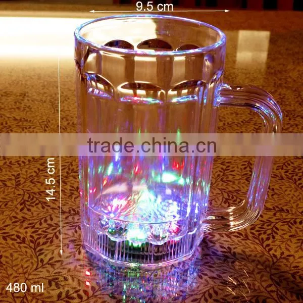 LED Glow in the Dark Beer Mug for Bar&party, 480ml(17 Ounce) photo-3