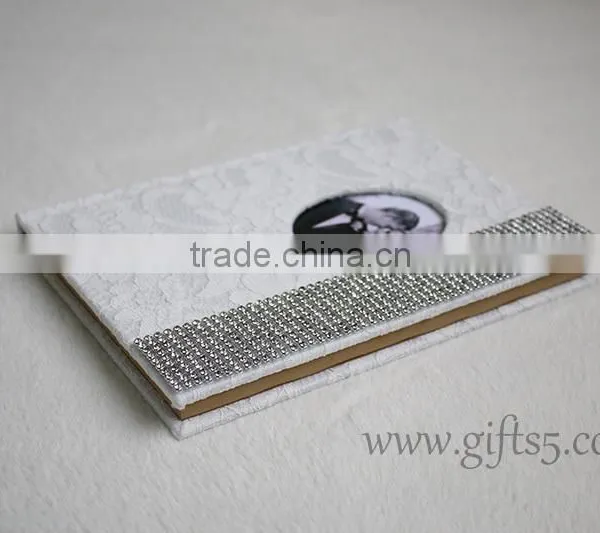 Vintage Wedding Guest Book in White photo-2