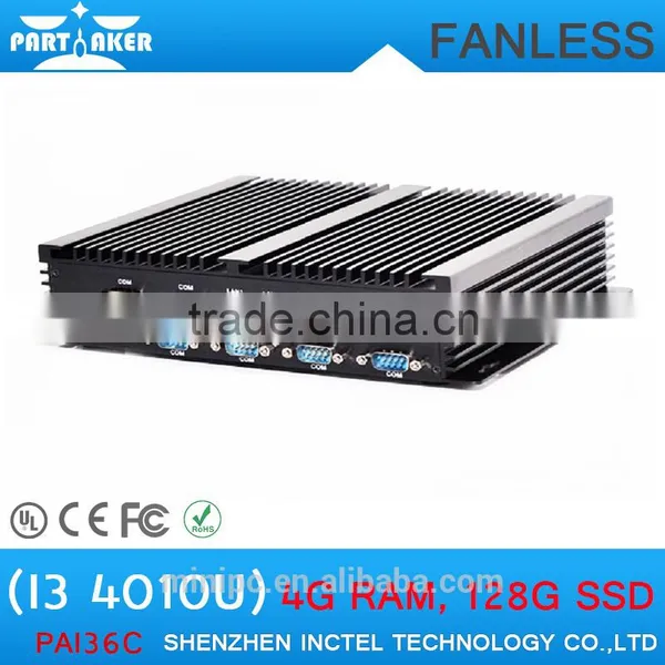New Arrival 6 Com Ports Mini pc i3 4010u Linux Computer photo-2