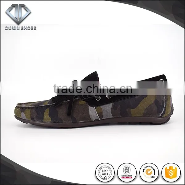 In Style 2016 Italy Show Camo Suede Driving Shoes Soft Leather Selling Best photo-4