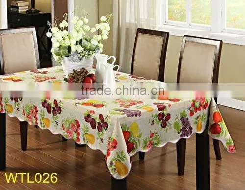 Waterproof PVC Table Cloth/PVC Polyester Table Cloth photo-2