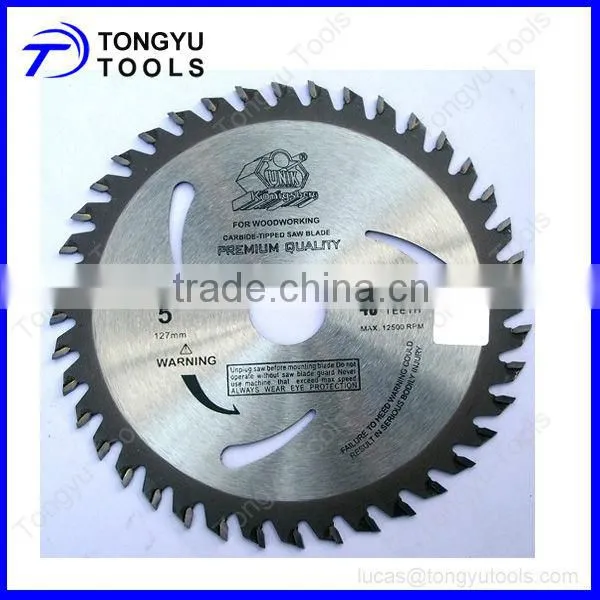 Circular Saw Blade for Cutting Wood, 5"x40T,125mm x 40T