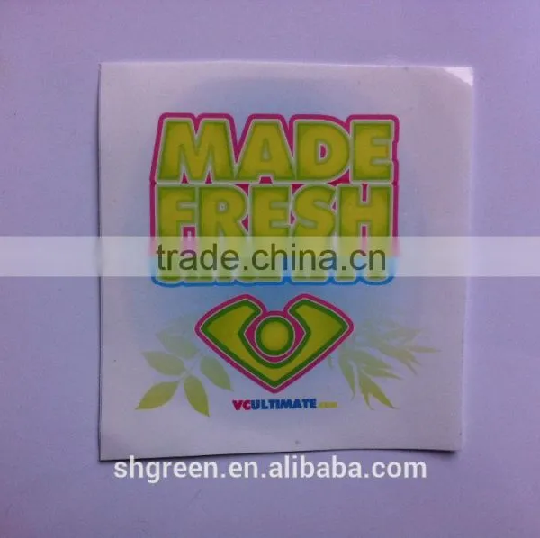 Oval Shape Transparent PVC Sticker for Bowl photo-3