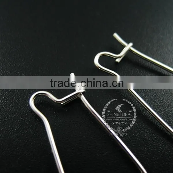 12*25mm Silver Plated 316L Stainless Steel Kidney Earrings Hoop DIY Jewelry Findings Supplies 1702062 photo-3