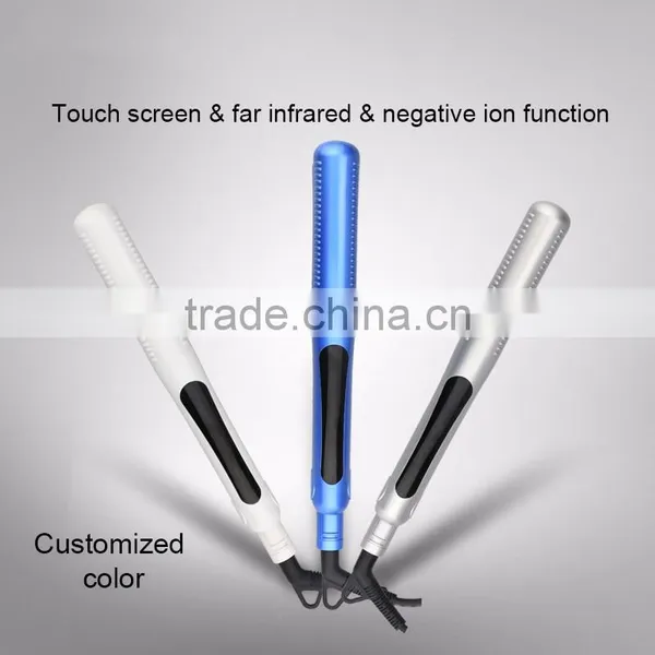 JBG-LS180 Professional Hair Extension Iron LED Disply Far Infrared Ionic Hair Flat Iron Hair Straightener Brush