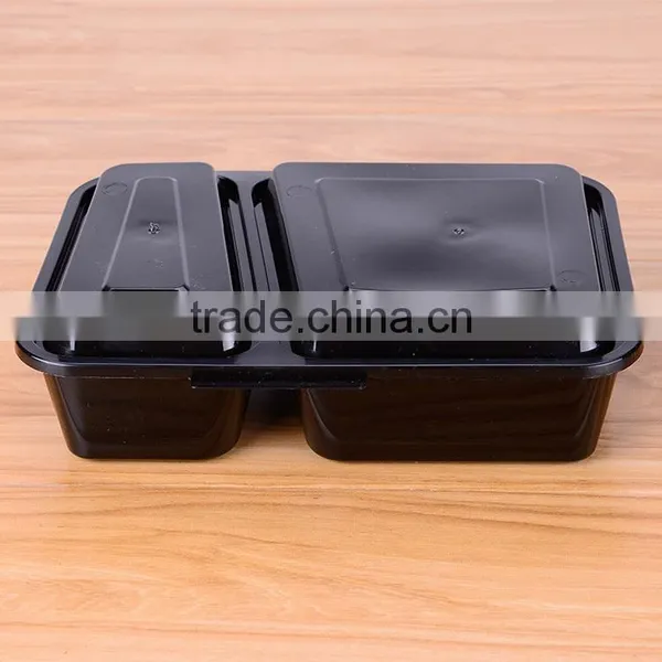 The Reason Why 2 Compartment Plastic Lunch Food Packing Container With Clear Lid photo-4