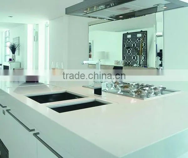 White Quartz Kitchen Countertop Quartz Table Top photo-2