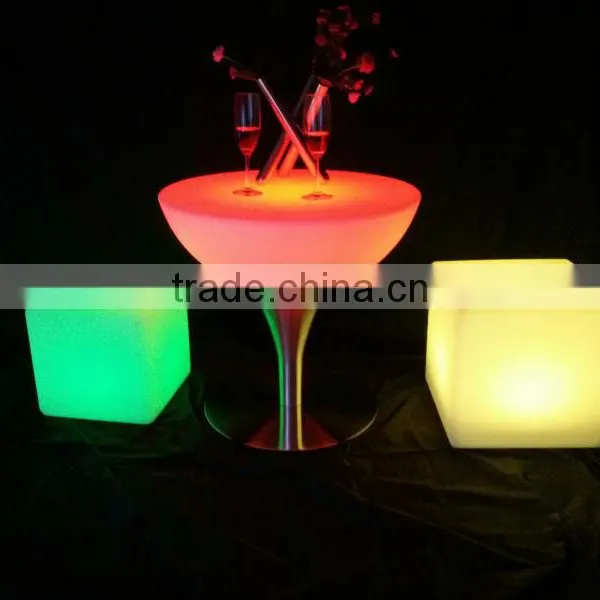 66CM LED Remote Halfmoon Table/ Hot Sell LED Rechargeable Halfmoon Coffee Table/LED Outdoor Lawn Halfmoon Cocktail Table photo-4