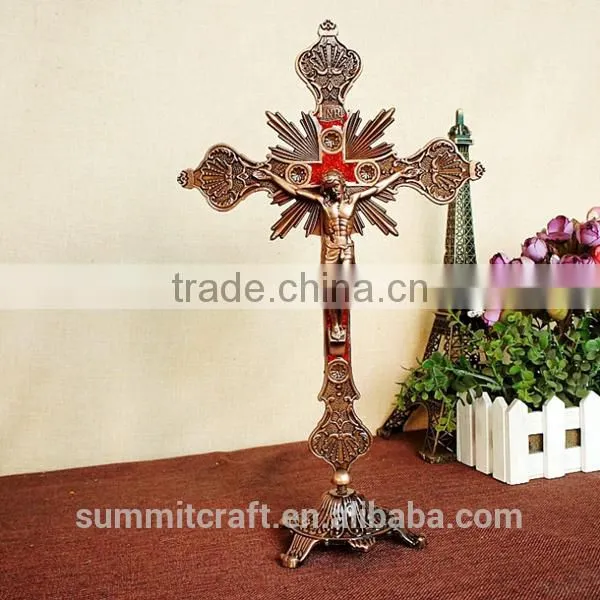 Church Decoration Metal Religious Jesus on the Cross Figures photo-3