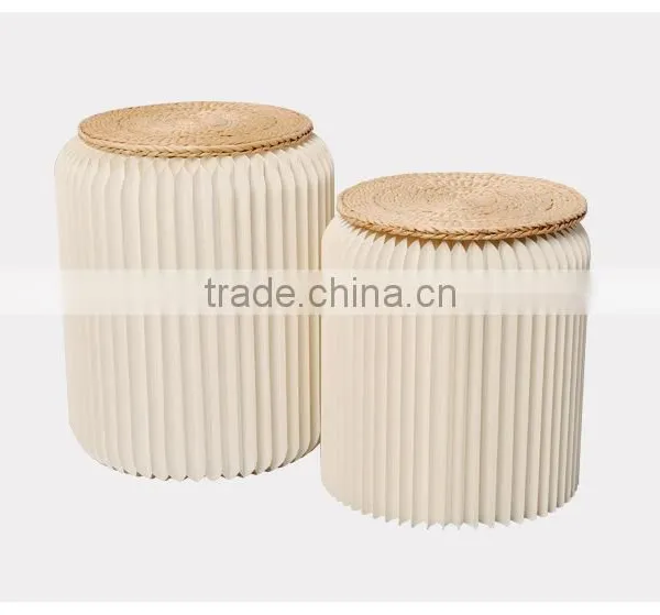 Portable Folding Stools Kraft Paper Stools Folding Sofa Outdoor Party Portable Sofa Artworks Home Table Scalable Sofa Waterproof photo-6