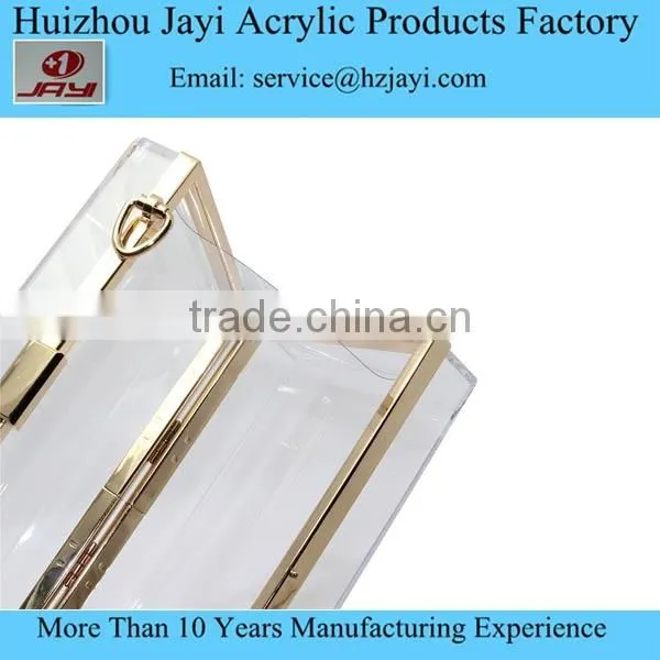 Wholesale Fashion Custom Print Women Pvc Plastic Lucite Elegant Transparent Clear Acrylic Clutch Bag photo-5
