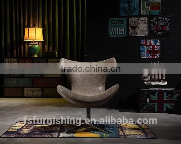 YYF2 Lofty High Quality Italian Vintage Leather Antique Adjustable Dining Swan Chair photo-3