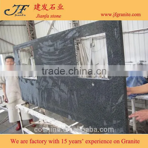 Chinese Black Granite Countertop G654 Granite Prefab Countertop Slab photo-2