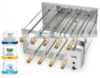 BBQ Brazil Rotating Grill in Stainless Steel (Double Version) - CRID 9 Skewers Arke photo-4