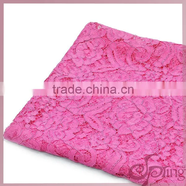 2016 New Arrival Hign Quality Cord Lace in Azalea for Evening Dress, Fashion Dress photo-6