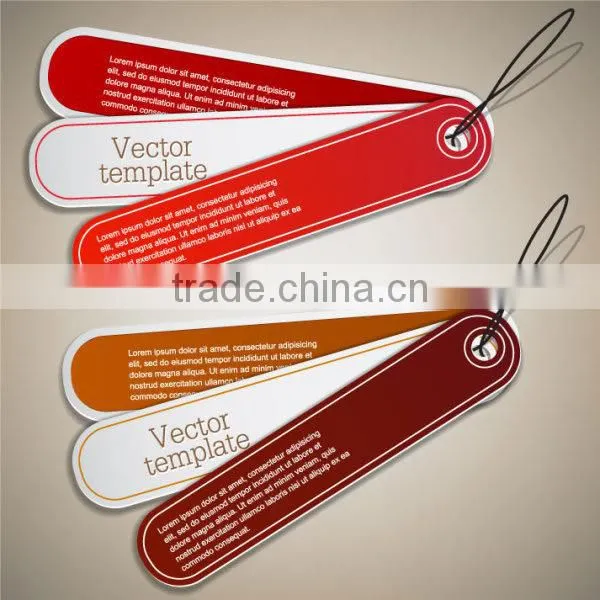 2017 Customized Jeans Paper Hang Tag Design With String photo-5