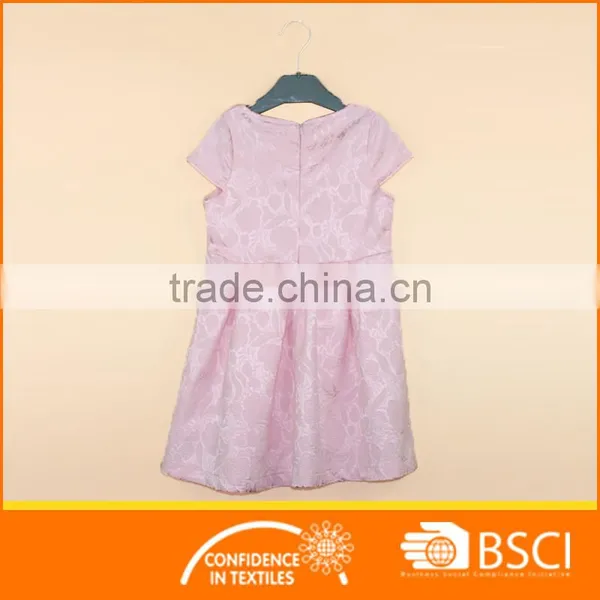 Girl Pink Princess Formal Jacquard Flowerful Boutique One Piece Dress photo-2