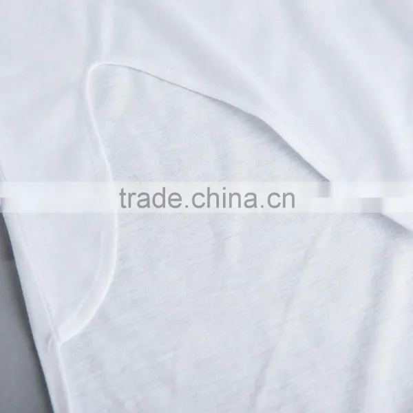 Fashion Lady Side Slits Asymmetric Hem T-shirt .sublimation Blanks. Print Your Own Design. Real Factory photo-4